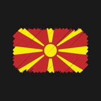 North Macedonia Flag Brush Vector. National Flag vector