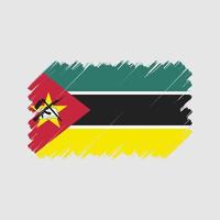 pincel de bandera de mozambique. bandera nacional vector
