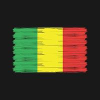 Mali Flag Brush. National Flag vector