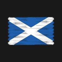 cepillo de la bandera de Escocia. bandera nacional vector