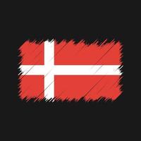 Denmark Flag Brush Strokes. National Flag vector