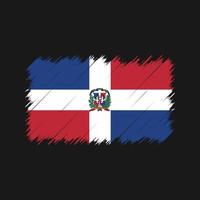 trazos de pincel de bandera de república dominicana. bandera nacional vector