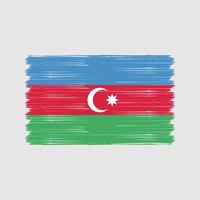 pincel de bandera de azerbaiyán. bandera nacional vector