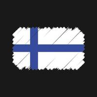 vector de pincel de bandera de finlandia. bandera nacional