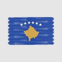 pincel de bandera de kosovo. bandera nacional vector