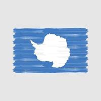 cepillo de bandera de la Antártida. bandera nacional vector