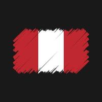 Peru Flag Brush. National Flag vector