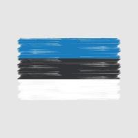 pincel de bandera de estonia. bandera nacional vector