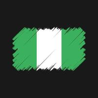 pincel de bandera de nigeria. bandera nacional vector