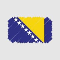 vector de pincel de bandera de bosnia. bandera nacional