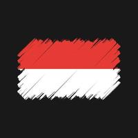 pincel de bandera de indonesia. bandera nacional vector