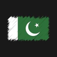 trazos de pincel de bandera de pakistán. bandera nacional vector