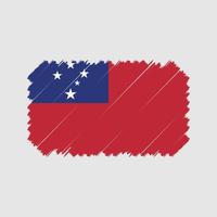 vector de pincel de bandera de samoa. bandera nacional