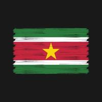 cepillo de bandera de surinam. bandera nacional vector