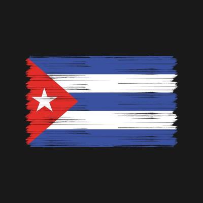 Cuba Flag Brush. National Flag