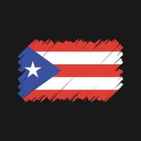 cepillo de bandera de puerto rico. bandera nacional vector