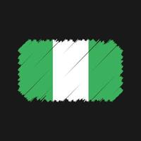 vector de pincel de bandera de nigeria. bandera nacional