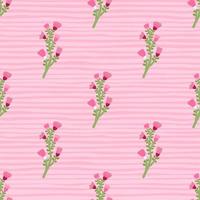 Hand drawn flower seamless pattern. Naive art. Cute floral wallpaper. Abstract plants endless backdrop. vector