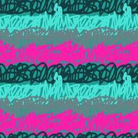 Hand drawn abstract scribble lines seamless pattern. Wavy brush stroke endless wallpaper. Grunge waves background vector
