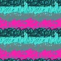 Hand drawn abstract scribble lines seamless pattern. Wavy brush stroke endless wallpaper. Grunge waves background vector