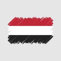 Yemen Flag Brush. National Flag vector