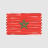 Morocco Flag Brush. National Flag vector