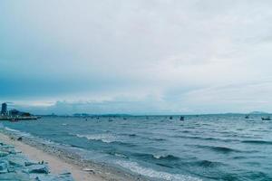 garbage and trash on beach photo