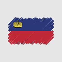 pincel de bandera de liechtenstein. bandera nacional vector