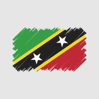 Saint Kitts and Nevis Flag Brush. National Flag vector