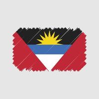 Antigua and Barbuda Flag Brush Vector. National Flag vector
