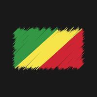 trazos de pincel de la bandera del congo. bandera nacional vector