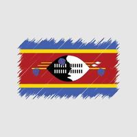 Swaziland Flag Brush Strokes. National Flag vector