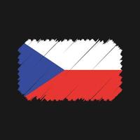 vector de pincel de bandera de la república checa. bandera nacional