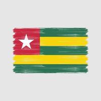 Togo Flag Brush. National Flag vector