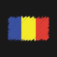 Romania Flag Brush Strokes. National Flag vector