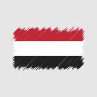 Yemen Flag Brush Strokes. National Flag vector