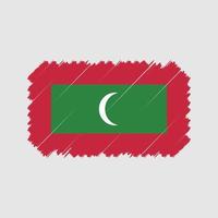 Maldives Flag Brush Vector. National Flag vector