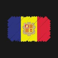 vector de pincel de bandera de andorra. bandera nacional