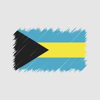 trazos de pincel de bandera de bahamas. bandera nacional vector