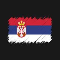 trazos de pincel de bandera serbia. bandera nacional vector