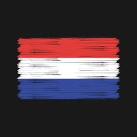 Netherlands Flag Brush. National Flag vector