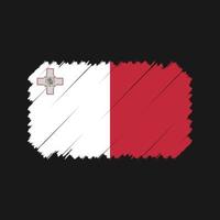 vector de pincel de bandera de malta. bandera nacional