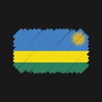vector de pincel de bandera de ruanda. bandera nacional