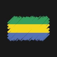 Gabon Flag Brush. National Flag vector