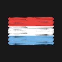 Luxembourg Flag Brush. National Flag vector