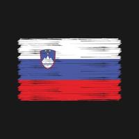 Slovenia Flag Brush. National Flag vector