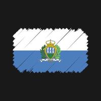 vector de pincel de bandera de san marino. bandera nacional