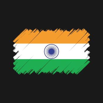 cepillo de la bandera india. bandera nacional vector