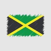 trazos de pincel de la bandera de jamaica. bandera nacional vector