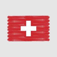 Switzerland Flag Brush. National Flag vector